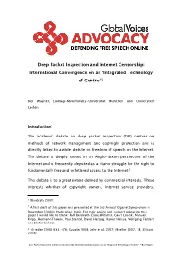 Deep Packet Inspection and Internet Censorship: International Convergence on an ‘Integrated Technology of Control’1