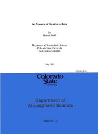 Jet Streams of the Atmosphere