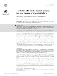 Looking for New Classes of Bronchodilators