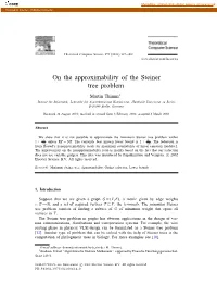 On the Approximability of the Steiner Tree Problem