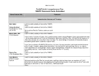 Planitulsa Comprehensive Plan TMAPC Comment Cards Submitted
