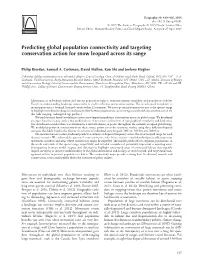 Predicting Global Population Connectivity and Targeting Conservation Action for Snow Leopard Across Its Range