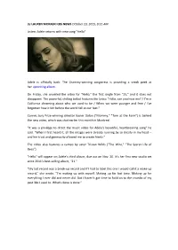 Adele Returns with New Song "Hello"
