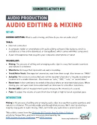 Audio Editing & Mixing