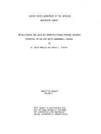 By W. David Menzie and Helen L. Foster Open-File Report 78-529 D This Report Is Preliminary and Has Not Been Edited Or Reviewed