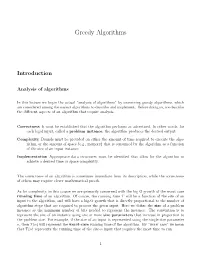 Greedy Algorithms