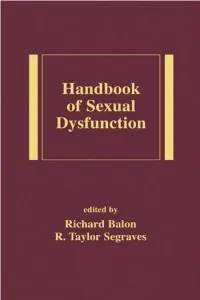 Handbook of Sexual Dysfunction DK2479 Half-Series-Title.Qxd 3/8/05 1:03 PM Page B