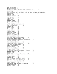 It's All for You – Table of Contents