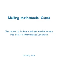 Making Mathematics Count