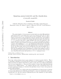 Quantum General Relativity and the Classification of Smooth Manifolds