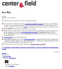 Sox Bits | Center Field