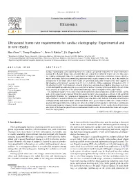 Ultrasound Frame Rate Requirements for Cardiac Elastography: Experimental and in Vivo Results
