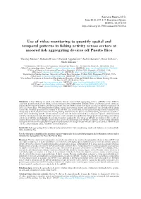 Use of Video Monitoring to Quantify Spatial and Temporal Patterns in Fishing Activity Across Sectors at Moored Fish Aggregating Devices Off Puerto Rico