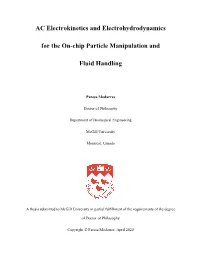 AC Electrokinetics and Electrohydrodynamics for the On