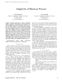 Adaptivity of Business Process