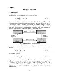 Chapter 2 Integral Transform