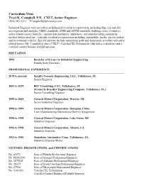 Curriculum Vitae Traci K. Campbell, P.E., CXLT, Senior Engineer (850) 583-5513 · Tcampbell@Qforensics.Com