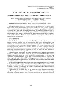 Flow Study on a Ducted Azimuth Thruster
