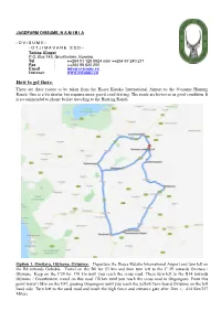 How to Get There: There Are Three Routes to Be Taken from the Hosea Kutako International Airport to the Ovisume Hunting Ranch