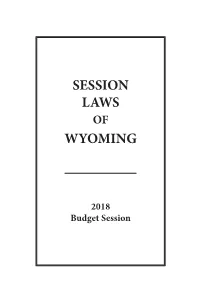 Session Laws of Wyoming
