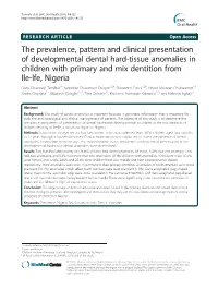 The Prevalence, Pattern and Clinical Presentation Of