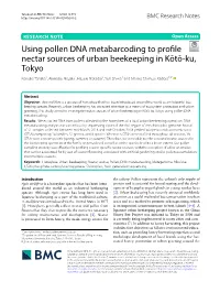 Using Pollen DNA Metabarcoding to Profile Nectar Sources of Urban