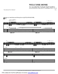"Welcome Home" (PDF)