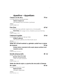 Aperitive ~ Appetizers