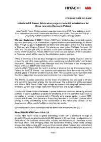 Hitachi ABB Power Grids Wins Projects to Build Substations for Three New Wind Farms in Poland