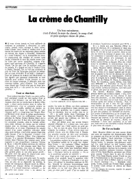 La Crème De Chantilly