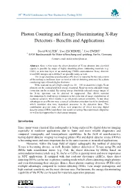 Photon Counting and Energy Discriminating X-Ray Detectors - Benefits and Applications