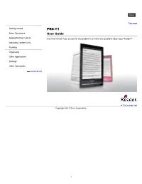 PRS-T1 | Reader™ User Guide