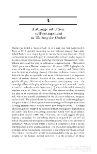 A Strange Situation: Self-Entrapment in Waiting for Godot1