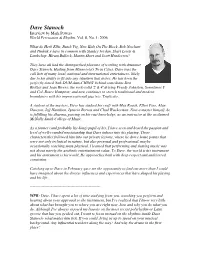 Dave Stanoch Interview by Mark Powers World Percussion & Rhythm