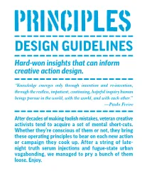 DESIGN GUIDELINES Hard-Won Insights That Can Inform Creative Action Design