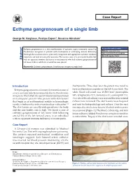 Ecthyma Gangrenosum of a Single Limb