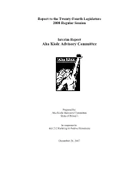 Final Interim Legislative Report 2007