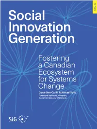 Fostering a Canadian Ecosystem for Systems Change