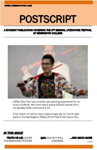 In This Issue: Truth Or Lie: Oliver Q&A: Old Boy Will ...And Much More