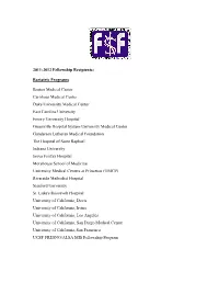 2011-2012 Awarded Programs