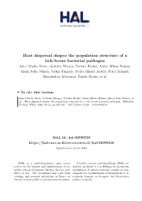 Host Dispersal Shapes the Population Structure of a Tick-Borne Bacterial