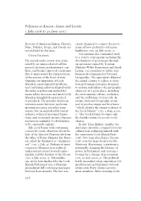 Issues and Events, 1 July 2006 to 30 June 2007