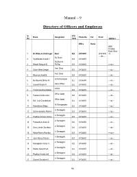 Manual – 9 Directory of Officers and Employees