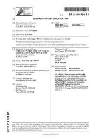 Prostate Stem Cell Antigen (PSCA) Variants and Subsequences Thereof