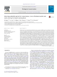 Selecting Umbrella Species for Conservation: a Test of Habitat Models and Niche Overlap for Beach-Nesting Birds