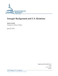Senegal: Background and U.S. Relations