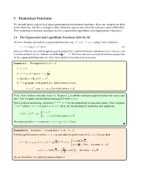 3 Elementary Functions