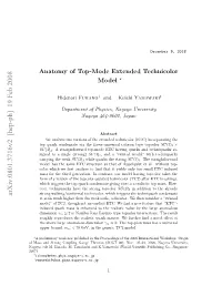 Anatomy of Top-Mode Extended Technicolor Model