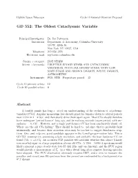GD 552: the Oldest Cataclysmic Variable