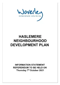 Haslemere Information Statement